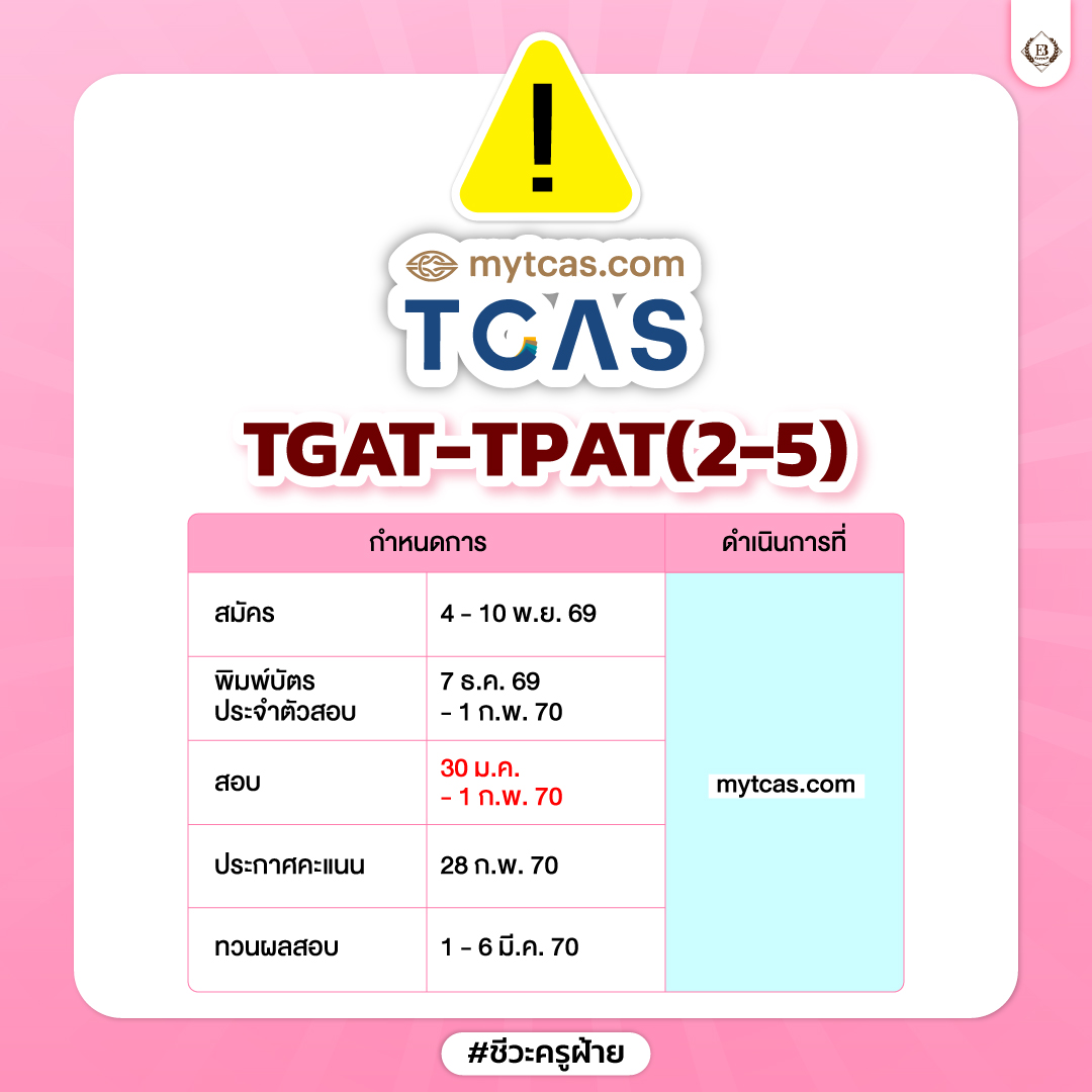 easybioKruFai's tweet photo. มัดรวม กำหนดการสำคัญที่
⚠️#DEK70 ห้ามลืม ⚠️

#ชีวะครูฝ้าย #TCAS70 https://t.co/uwloRh09rL
