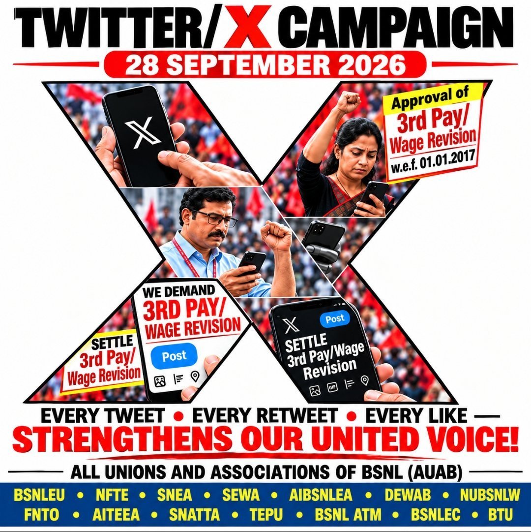 tnbchary's tweet photo. Plz remove affordable clause in bsnl plz impliment 3rd prc 
#Remove_Affordability_Clause
#3rdPRC_BSNL
@narendramodi https://t.co/pAK8VzTaaq
