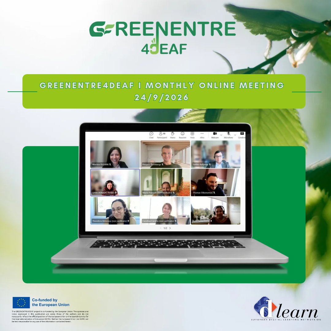 dlearneu's tweet photo. Moving Forward Together! GREENENTRE4DEAF Partner Meeting 

https://t.co/UxxCkB7rvn

#GREENENTRE4DEAF #ErasmusPlus #InclusiveEducation #GreenEntrepreneurship #DeafCommunity #HardOfHearing #Accessibility #DigitalLearning #VirtualReality #GreenSkills #Sustainability https://t.co/T3TSKxQc5L