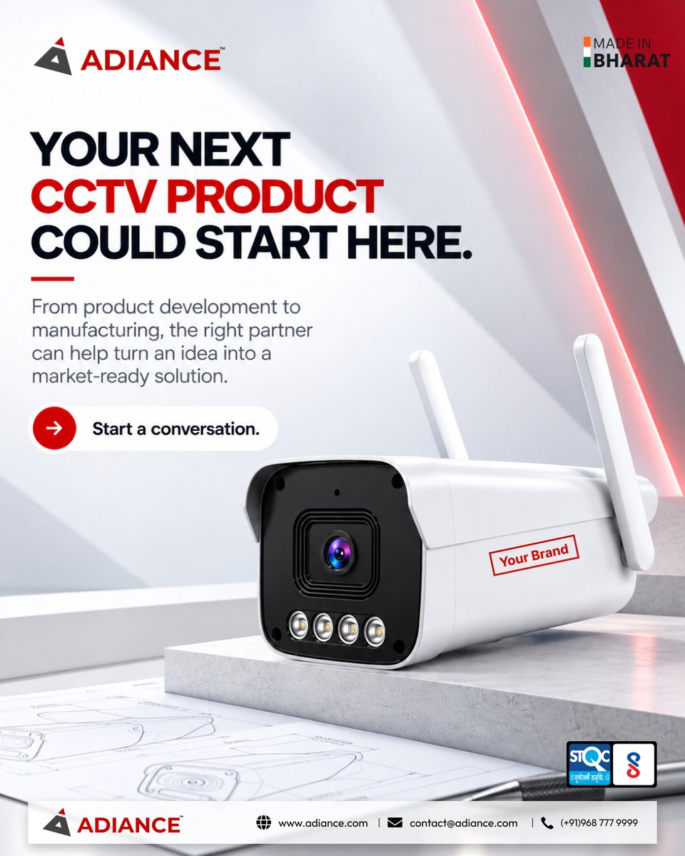 adiancetech's tweet photo. Your next CCTV product could start here. 

From product development to customization and manufacturing, Adiance helps turn your CCTV concept into a market-ready solution. 

#Adiance #OEM #ODM #CCTV https://t.co/73brArXuTr