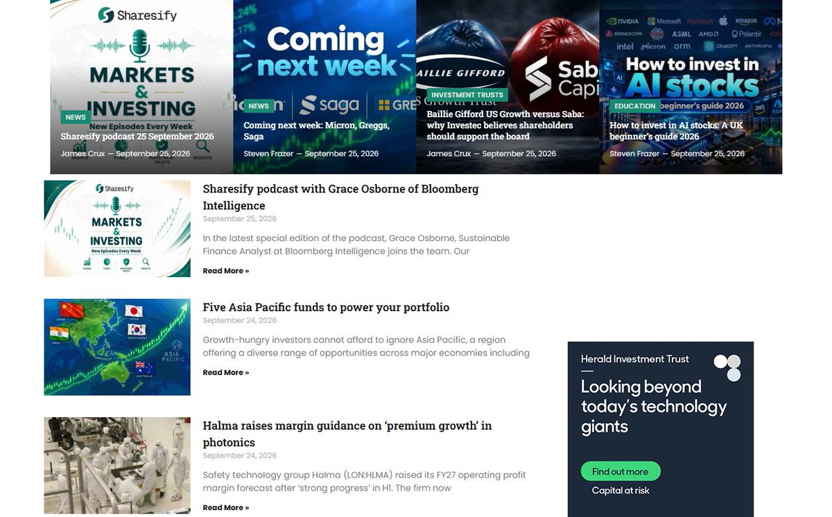 Sharesify's tweet photo. UK companies in the news:
#ASLI #BOY #BT #BUR #CCT #CKT #CNE #CORD #CTG #ENT #FGP #GENL #HICL #JHD #LIKE #NCYF #PDSL #RCN #TLW #TRB #USF #VEIL #VSL #WVIA
Head to https://t.co/ijnjFzt8db for news, views and analysis https://t.co/M4AMDhsmpx