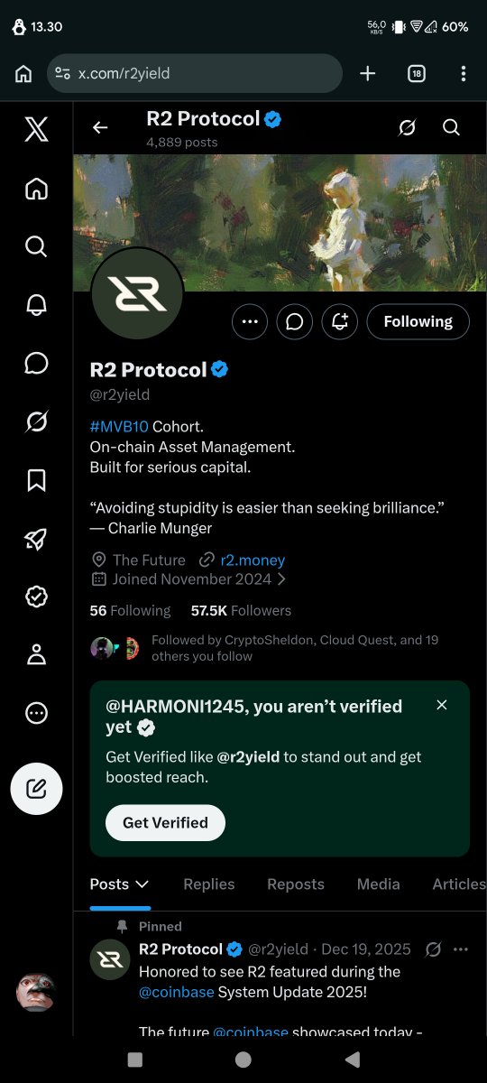 HARMONI1245's tweet photo. @r2yield 0xb2B715bC717871E0a74398c5D1CBAFe463BE1Dc8 https://t.co/9xUsplWuAU