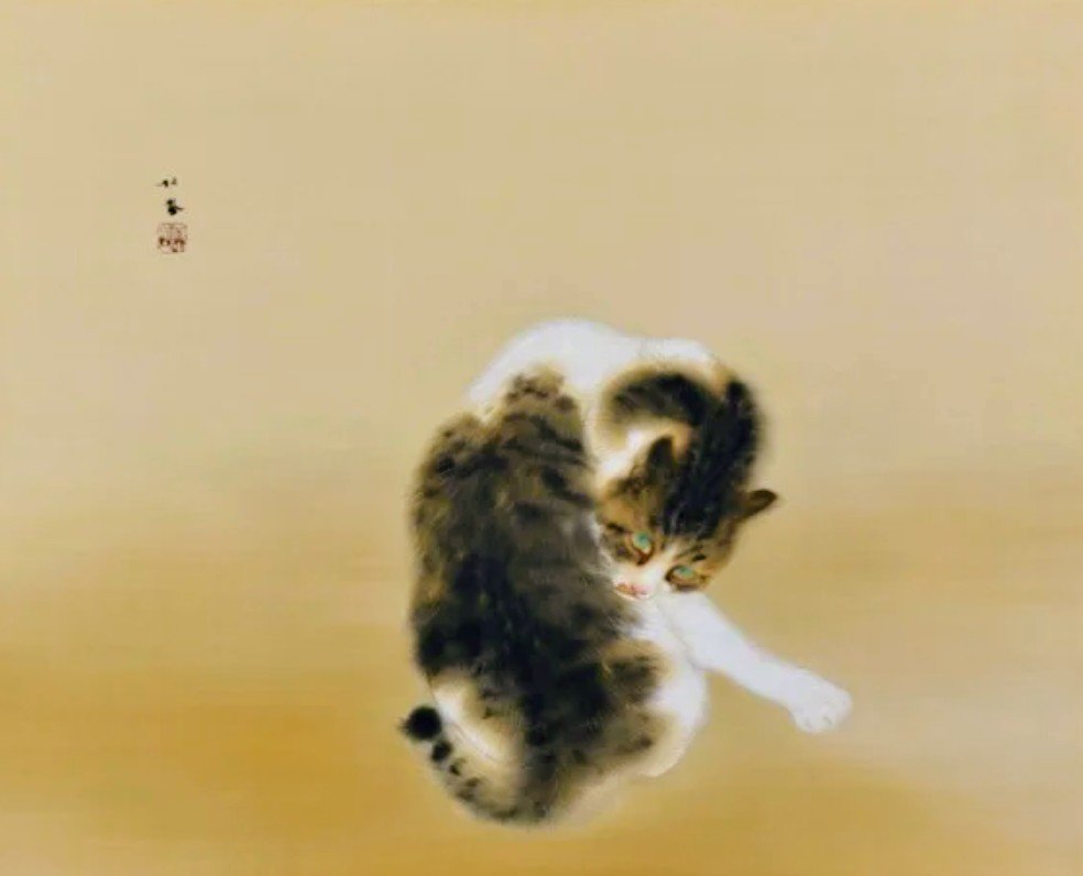 art_ex_japan's tweet photo. 【山種美術館開館６０周年特別企画】山﨑妙子館長が選ぶ「ベスト３」①竹内栖鳳《班猫》

日本画で指折りのコレクションを誇る同館。特別展から「激推し」を教えてもらいます。「エメラルドグリーンの目、もふもふの毛並み･･･いつ展示しても大人気の作品です」。 https://t.co/JGXTXrc90j https://t.co/2aQbWydLBC
