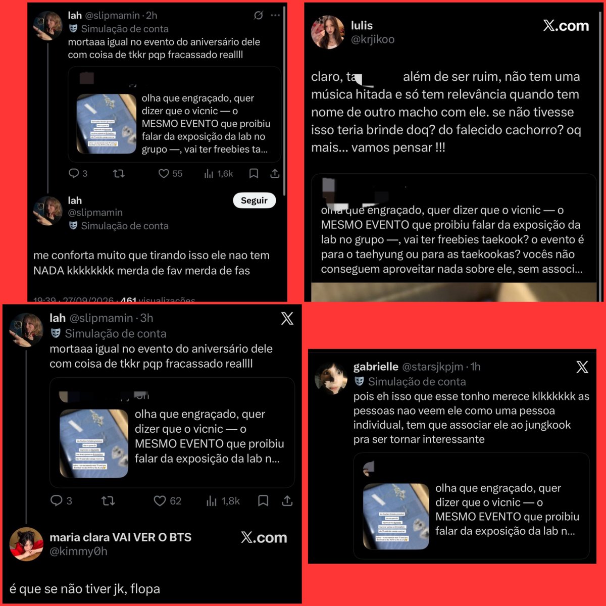 mizzieReportOT7's tweet photo. 🚨⚠️MASS REPORT 🐻🚨⚠️

🔗https://t.co/LIJLxH8Sq6
🔗https://t.co/L4uykOgqpX
🔗https://t.co/a96bYgsS9e
🔗https://t.co/WZFpocwgjI

📌 Categorias:
• Assédio e abuso
• Ataques direcionados
• Fake news
• Ódio 
• Spam 

Não engajem 🚫 https://t.co/W0HLm6WFEK