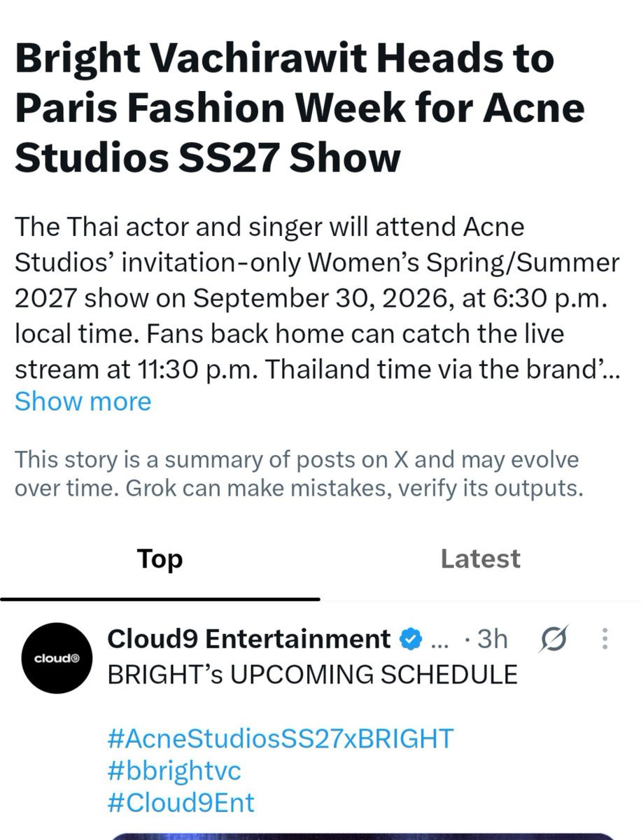 lovemeow122797's tweet photo. Bright Vachirawit heads to Paris Fashion Week for Acne Studios SS27 Show 

#AcneStudiosxBRIGHT 
#bbrightvc

🔗🔗🔗
https://t.co/L5guFn9Yxx https://t.co/Ya2TB53aF7