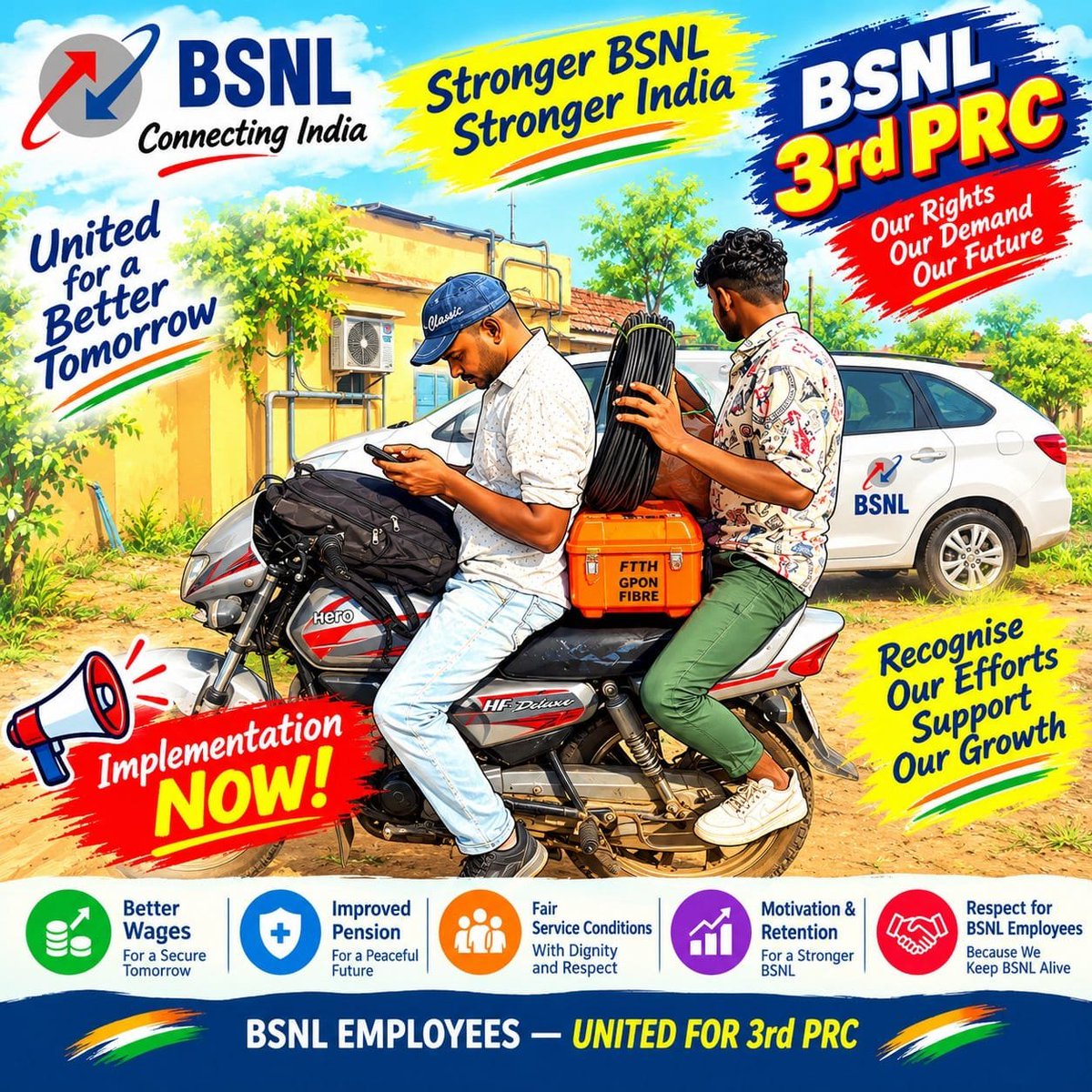 dattadubile's tweet photo. गावातील छोटा व्यवसाय असो किंवा ग्रामीण उद्योजक—digital connectivity नवीन बाजारपेठा आणि online servicesशी जोडण्याचे साधन बनत ��हे. BharatNetचे उद्दिष्ट entrepreneurship आणि e-Commerceलाही सक्षम करणे आहे.
#Remove_Affordability_Clause #3rdPRC_BSNL @DoT_India @SNEACHQ @AmitShah https://t.co/iNF2UraqNt