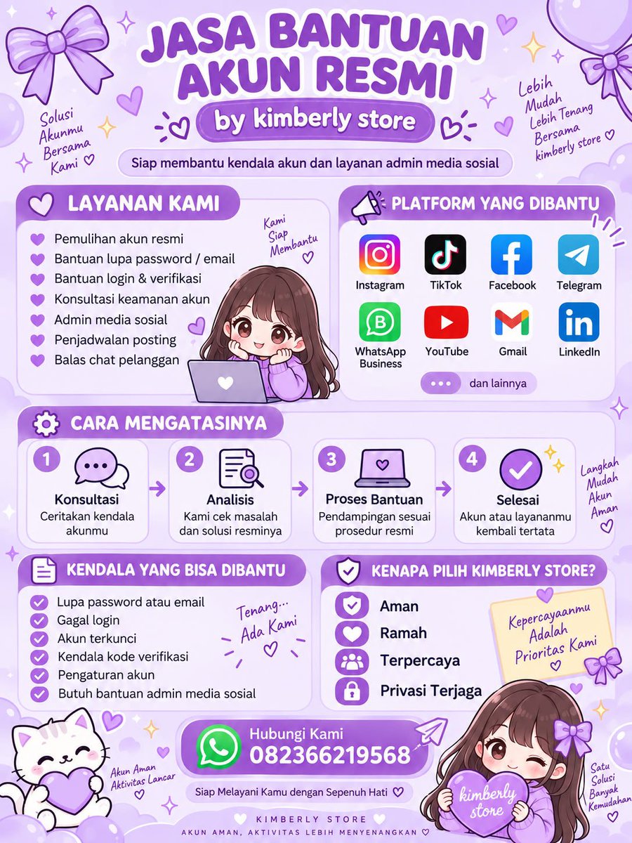 xiacve's tweet photo. Ready Ya Jasa Pemulihan Akun, Hack Akun,Hapus Akun,Sadap Akun | Lacak Lokasi • SINCE 2021 ♡ 

Facebook,Line, Tiktok, WhatsApp •ALL SOSMED 
| Terhalang kode login/A2f
| Akses hilang total/Akun di hack 
| Akun nonaktif/Terkunci 

Fast proses Full testi konsultasi wa di Bio ya.. https://t.co/uorzIyu66C