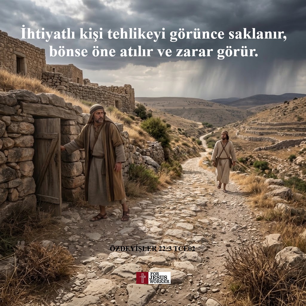 JMIRONWORKER's tweet photo. GÜNLÜK RUHSAL EKMEĞİMİZ 
ÖZDEYİŞLER 22:3 TCL02 " İhtiyatlı kişi tehlikeyi görünce saklanır, bönse öne atılır ve zarar görür. " https://t.co/XUX04jVIvS