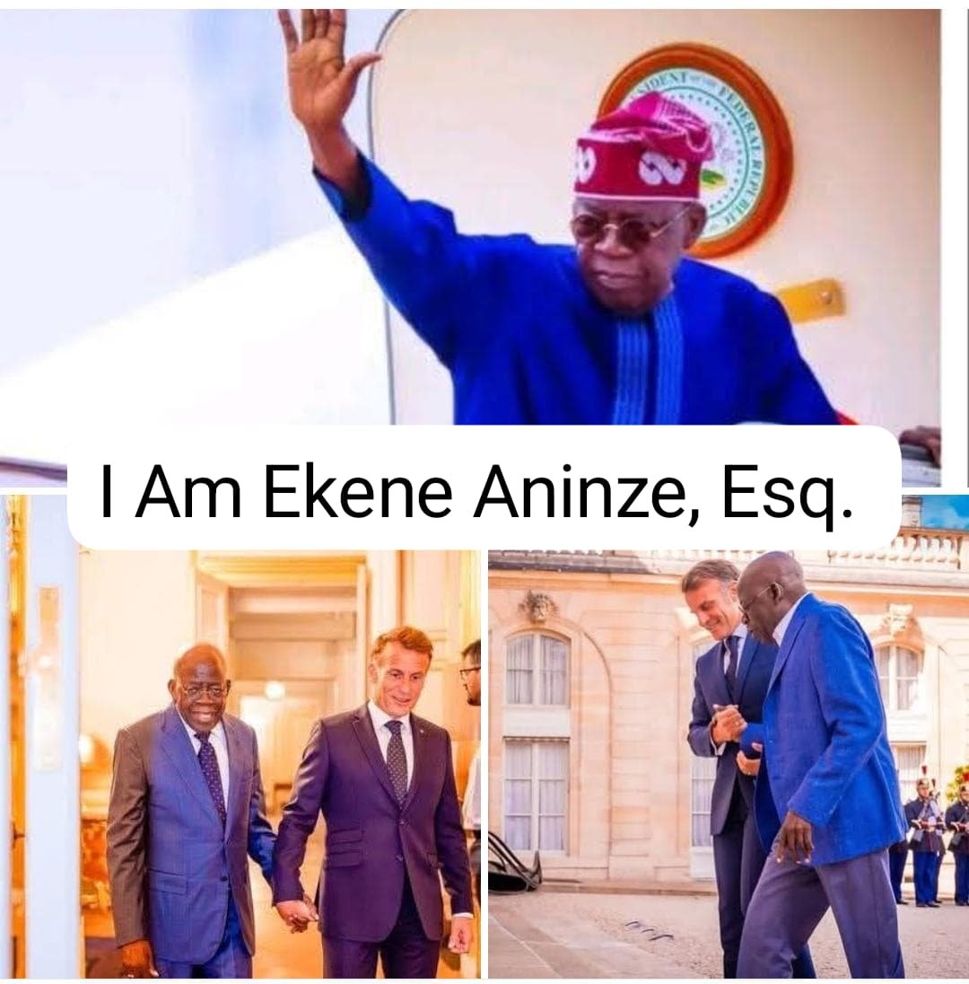 EkeneAninze's tweet photo. You left your own country on the 30th of August, even before any President could even think of preparing for UNGA.

Not that you went ahead to get a comfortable seat at the UN General Assembly hall or anything related to diplomatic alignment.

Instead, you went to meet a President in France who also left you in his country for the same UNGA you could not attend.

Now, UNGA is being concluded today and everyone will be preparing to go back to their country, yet you are still nowhere to be found.

In gross disregard of Section 145 of the 1999 Constitution of Nigeria, you have been away for 29 solid days without any proper handover. Nothing, nothing.

Why?

Because you know there is no National Assembly with such guts to challenge why you should run the country in gross disregard of its Constitution.

The question is: must Nigeria always beg President Tinubu to do things the proper way every time?

I am Ekene Aninze, Esq.