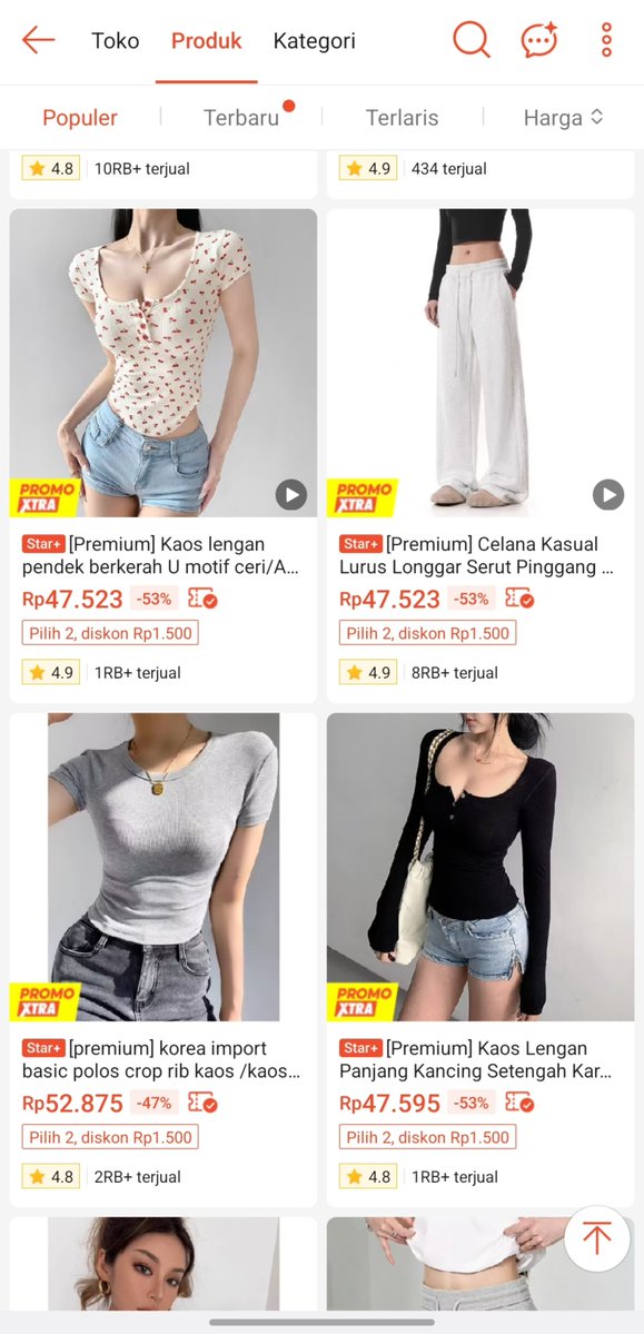 auelia_'s tweet photo. Budget friendly tapi look-nya nggak kelihatan murahan. Cewek wajib punya crop top model begini sih! 😍✨️

⭐️ 4.8

🔗 https://t.co/d3TtQcX4AV https://t.co/YWWXKAJc4p