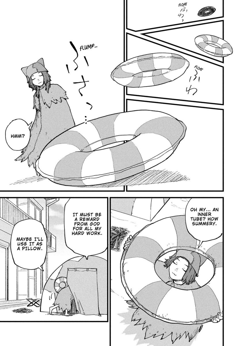 MuhammadTRHasri's tweet photo. Penpen-Neko tries to deflate a floatie to use as a pillow, only to end up poisoned by the air inside. Five days later, the landlord finds Penpen-Neko in a horrifyingly dried out state inside her tent. 😂

Chainsmoker Cat Chapter 296

#ヤニねこ #yanineko #ChainsmokerCat #ヤクねこ https://t.co/PpDHvseqNN