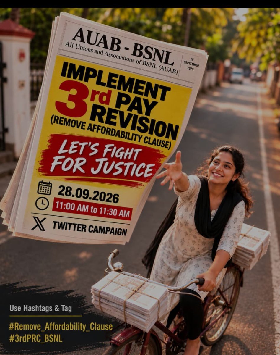 M_Labhane's tweet photo. मंत्री जी ने भी माना है कि #BSNL कर्मचारियों ने हर कठिन परिस्थिति में देश सेवा का कर्तव्य निभाया है। 
अब सरकार सिर्फ बातें न करे, 
3rd PRC लागू कर उनका सम्मान भी करे!
#Remove_Affordability_Clause
#3rdPRC_BSNL
@JM_Scindia
@PemmasaniOnX 
@PMOIndia 
@DoT_India 
@gssnea
@CMDBSNL https://t.co/0dtYQ9tO4e