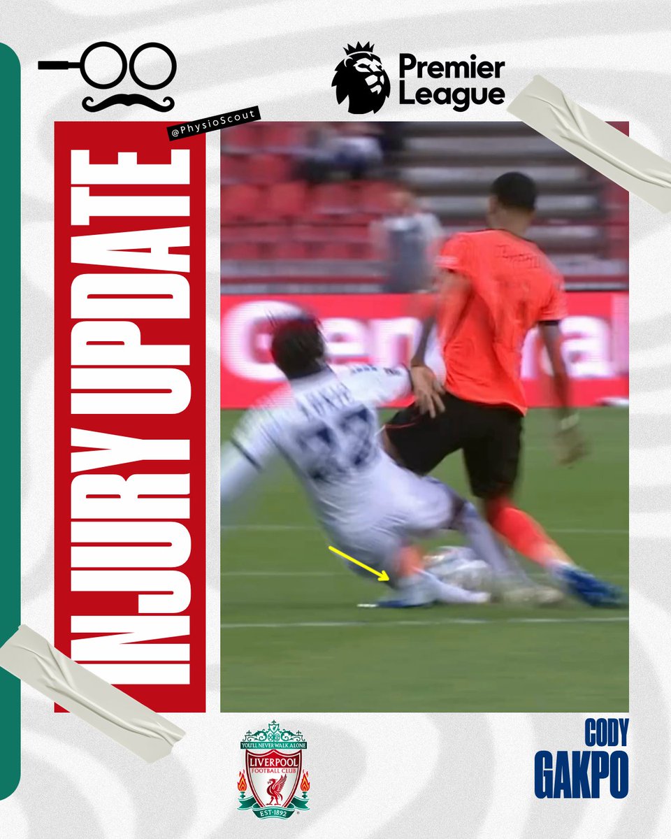 physioscout's tweet photo. Cody Gakpo had to come off in the first half in Serbia vs. Netherlands with an ankle injury.

Scissor-tackle type mechanism forced Gakpo's ankle into eversion + external rotation.

This mechanism raises concern for a syndesmosis/high ankle sprain. Scans will need to rule out any lower-leg fractures.

Expected Recovery Time:
Moderate-grade syndesmosis/deltoid ligament: 3–6 weeks 
High-grade syndesmosis: 8-10+ weeks w/ surgery

Gakpo will be lucky to escape any lengthy time out with the nature of the tackle.

However, scans will be necessary to determine the length of the time out.

#LFC #Liverpool #Gakpo #FPL #FPLCommunity #YNWA