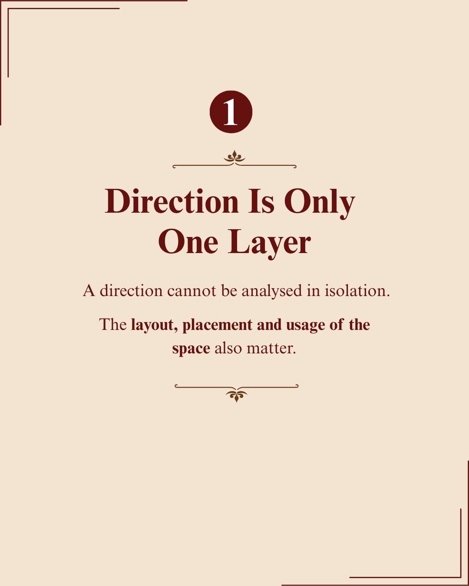 VastuWithDivvya's tweet photo. Vastu isn’t about finding one “lucky” direction. A well-planned space considers the bigger picture — direction, layout, purpose, placement and usage. Because the same direction can work very differently in two spaces. What do you think about this?
#vastu #vastudirection https://t.co/7aL27Lq0e9
