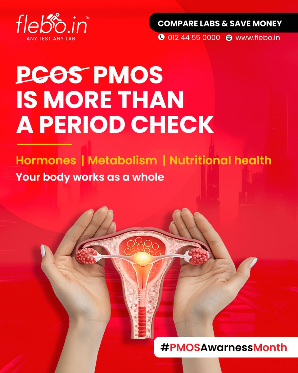 FleboOfficial's tweet photo. PCOS / PMOS isnβt only about your periods.
Get a broader picture with a health package covering:
π©Έ Blood Sugar
π¦ Thyroid
β€οΈ Lipids
π Vitamins
𧬠Hormonal Parameters
β And more
Package starting at βΉ638*
π² Book your tests on https://t.co/XUulmBwVIp
π 012 44 55 0000
#flebo https://t.co/MEb82GpG2C