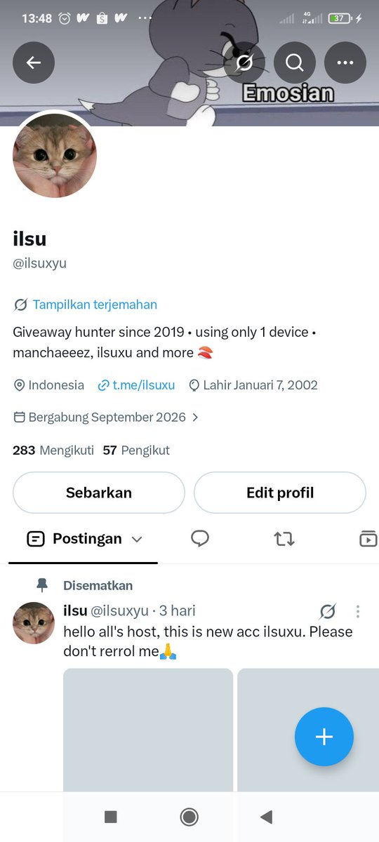ilsuwz's tweet photo. hello all's host, this is Ilsuxyu. Please don't reroll me 🙏😇 https://t.co/lOfcv8UxGk