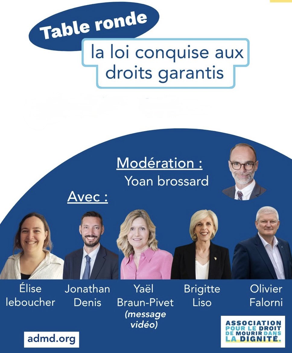 GillesGaut3339's tweet photo. 46ème ASSEMBLÉE GÉNÉRALE NÎMES
La loi sur l’aide à mourir est désormais adoptée. Avec l’#ADMD, une nouvelle étape s’ouvre.
Pour @JonathanDenis l’ADMD doit défendre son application et porter les évolutions qu’elle juge encore nécessaires afin de l’améliorer. https://t.co/WM1TWoFupX