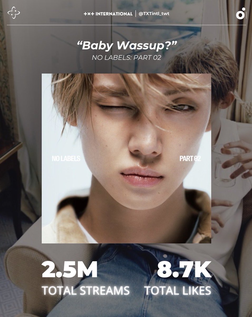 TXTintl_twt's tweet photo. MELON 🇰🇷  | 260928

#YEONJUN  's “Baby Wassup?” has now surpassed  2,500,000 streams on Melon👏

ヨンジュンの「Baby Wassup?」がMelonで250万回再生を突破！

#YEONJUN_IceCream #연준     
#NOLABELS_PART02 https://t.co/BO6RFfPYiD