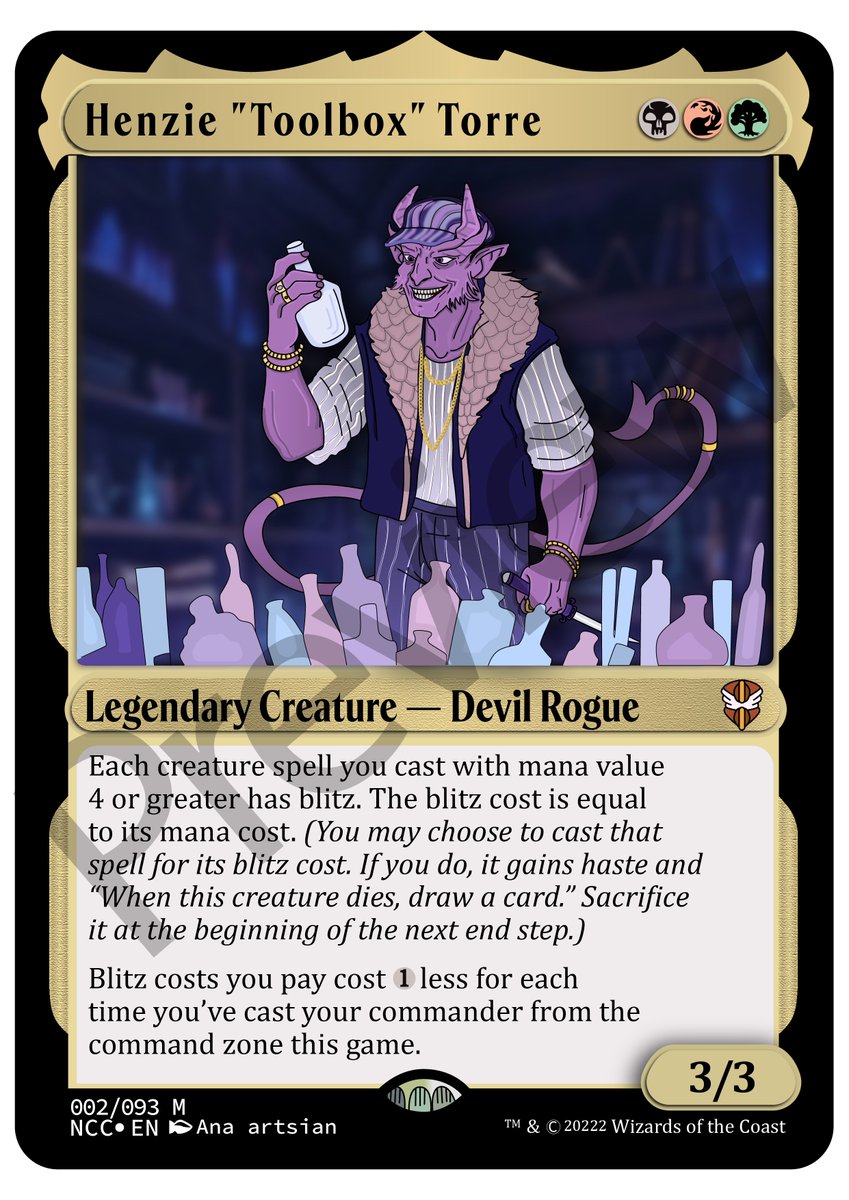 Anaartsian1's tweet photo. A devil among the bottles. 🍾 Alt art for Henzie "Toolbox" Torre.
Commissions open ✉️
#mtg #magicthegathering #mtgart #altart #commander #edh #customcards #digitalart #fantasyart #artcommission #commissionsopen #anaartsian https://t.co/FIW3zvQGKQ
