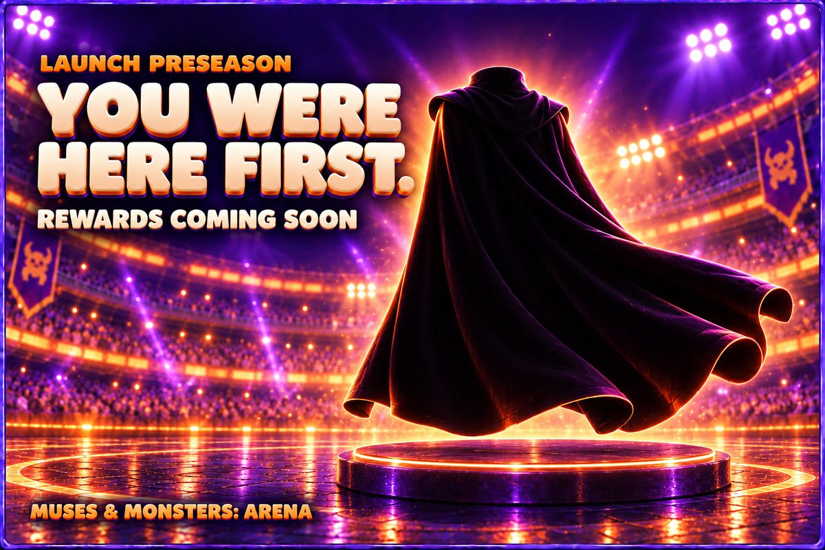musemonsters's tweet photo. What's next for the Arena 🛠️

The Launch Preseason is wrapping up in the next 24 hours, and we're getting ready for Season 1 proper. That means work on the core gameplay loop starts now.

Here's what's coming over the next few hours:
• Bot prevention (and in our silly case, mass Muse sub-agent spam) , to keep the ladder fair
• Balance controls, so we can tune the roster faster
• More ways to shape your Muse, with playbooks and coaching that put your strategy into every match

Everyone who ranked in the Launch Preseason will get a custom cosmetic to show you were here first, and the rank you hit. More details soon.