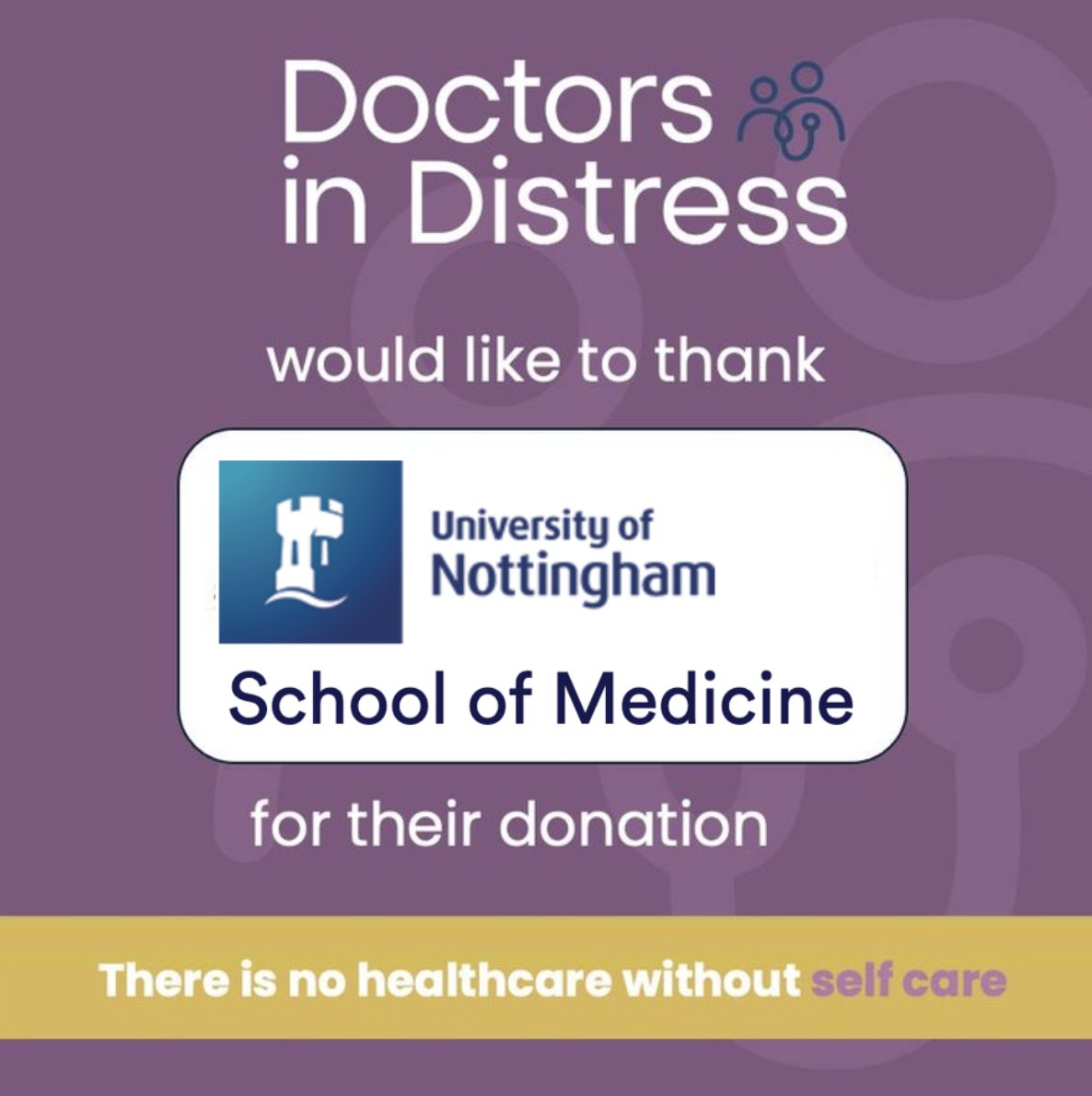 DoctorsDistress's tweet photo. 💙"We would like to share the money left over from our recent 30 year reunion, to support the good work that you do. Best wishes, Nottingham University Medical School year of 1996". 💙 Thank you from Doctors in Distress for your thoughtful and generous donation. https://t.co/8PKdIWU9dI