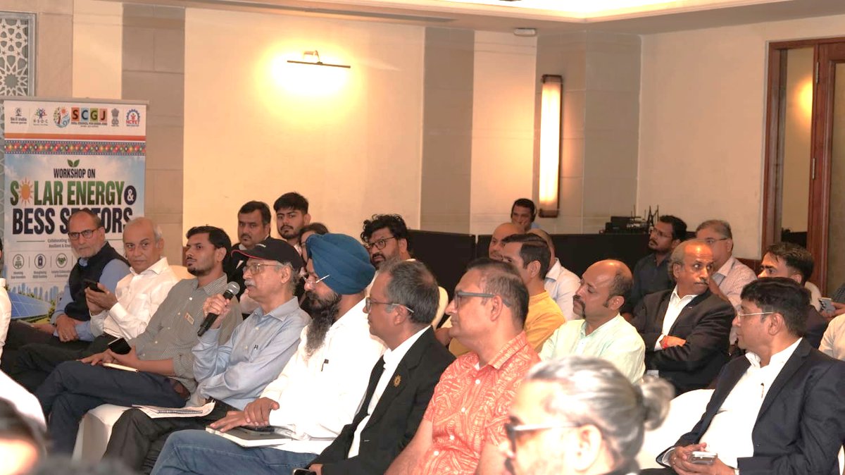 sscgreenjobs's tweet photo. The Skill Council for Green Jobs (SCGJ) organised a Workshop on Solar Energy &amp; Battery Energy Storage System (BESS) Sectors on 25 September 2026 at Juniper Hall, India Habitat Centre, New Delhi.

The workshop brought together government, industry &amp; sector stakeholders. https://t.co/myJUhx6eV4