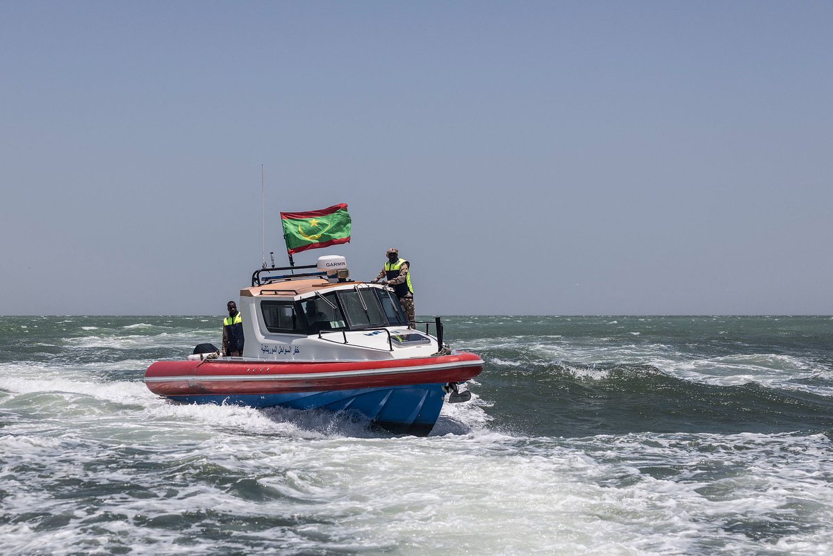 cgtnafrica's tweet photo. Mauritania's Coast Guard rescued 260 migrants, including 17 children, from two boats off the country's Atlantic coast on Sunday. The migrants had departed from Banjul in The Gambia and were in distress after running out of food and experiencing fuel and navigation problems, the Coast Guard said. The vessels were spotted off the coast of the capital, Nouakchott, after spending about seven days at sea, it added. (📸 VCG)
