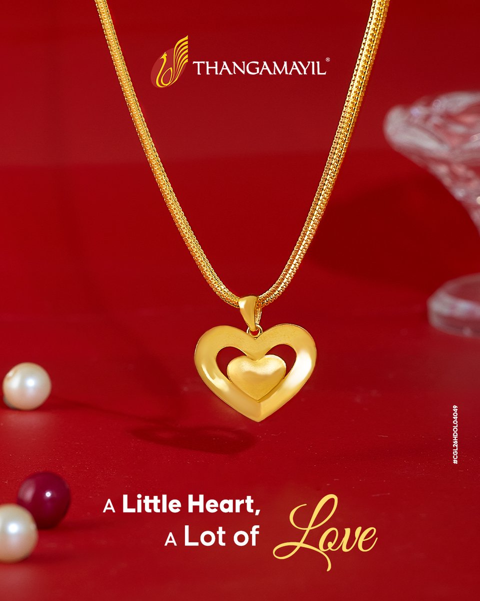 Thangamayilltd's tweet photo. A Little Heart, A Lot of Love.

Thangamayil Jewellery’s Dollar Collection brings together elegant gold designs that add a distinctive touch to your everyday and festive look.

Choose your favourite Dollar.

#ThangamayilJewellery #DollarCollection #GoldDollar https://t.co/ipee96E0pI