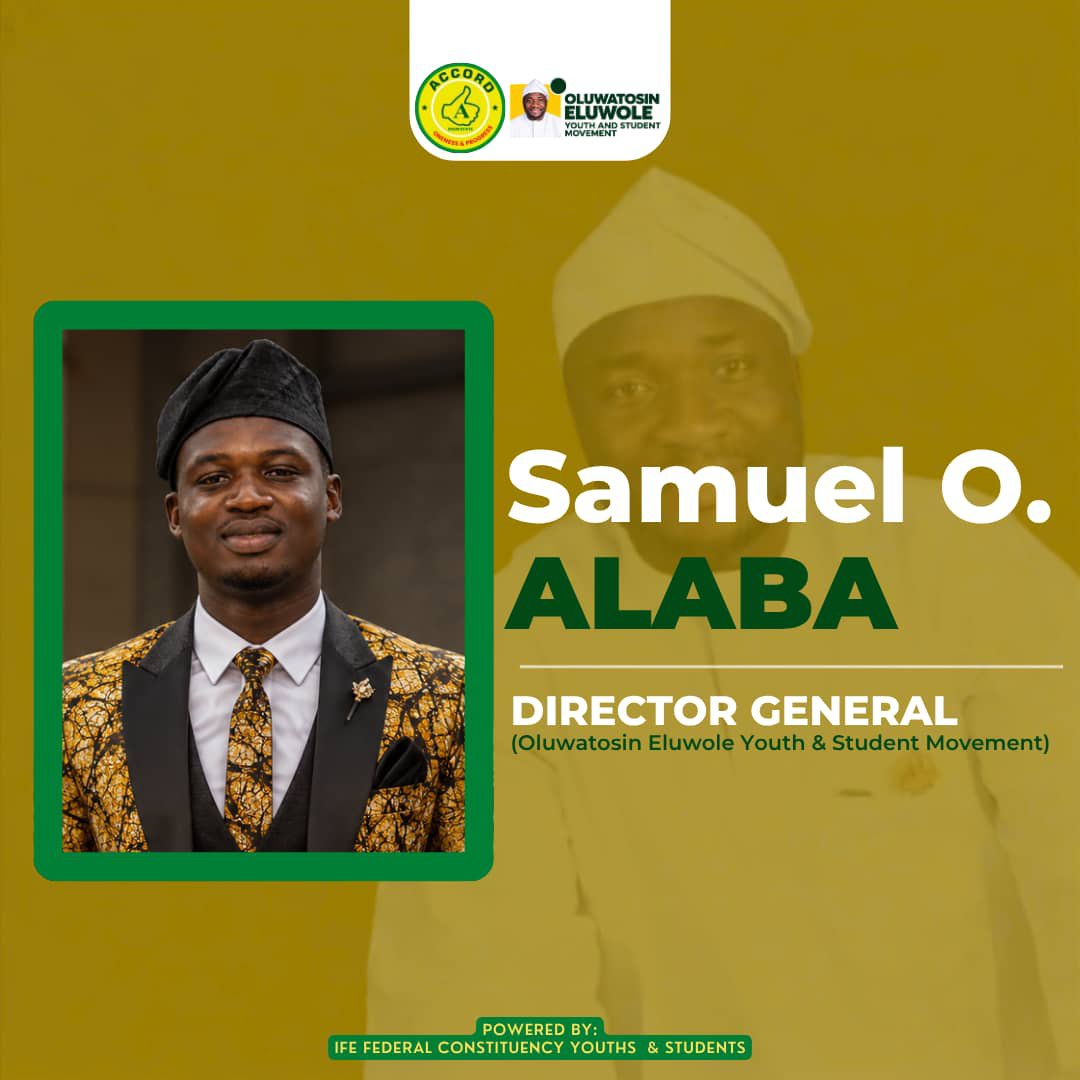 EluwoleMovement's tweet photo. MEET THE DIRECTOR GENERAL
OLUWATOSIN ELUWOLE YOUTH &amp; STUDENT MOVEMENT

Every movement needs direction. Every structure needs coordination. And every vision requires leadership capable of turning plans into organised action.

ALABA SAMUEL OLUWAGBOTEMI
Director General https://t.co/26BgAaG6Ur