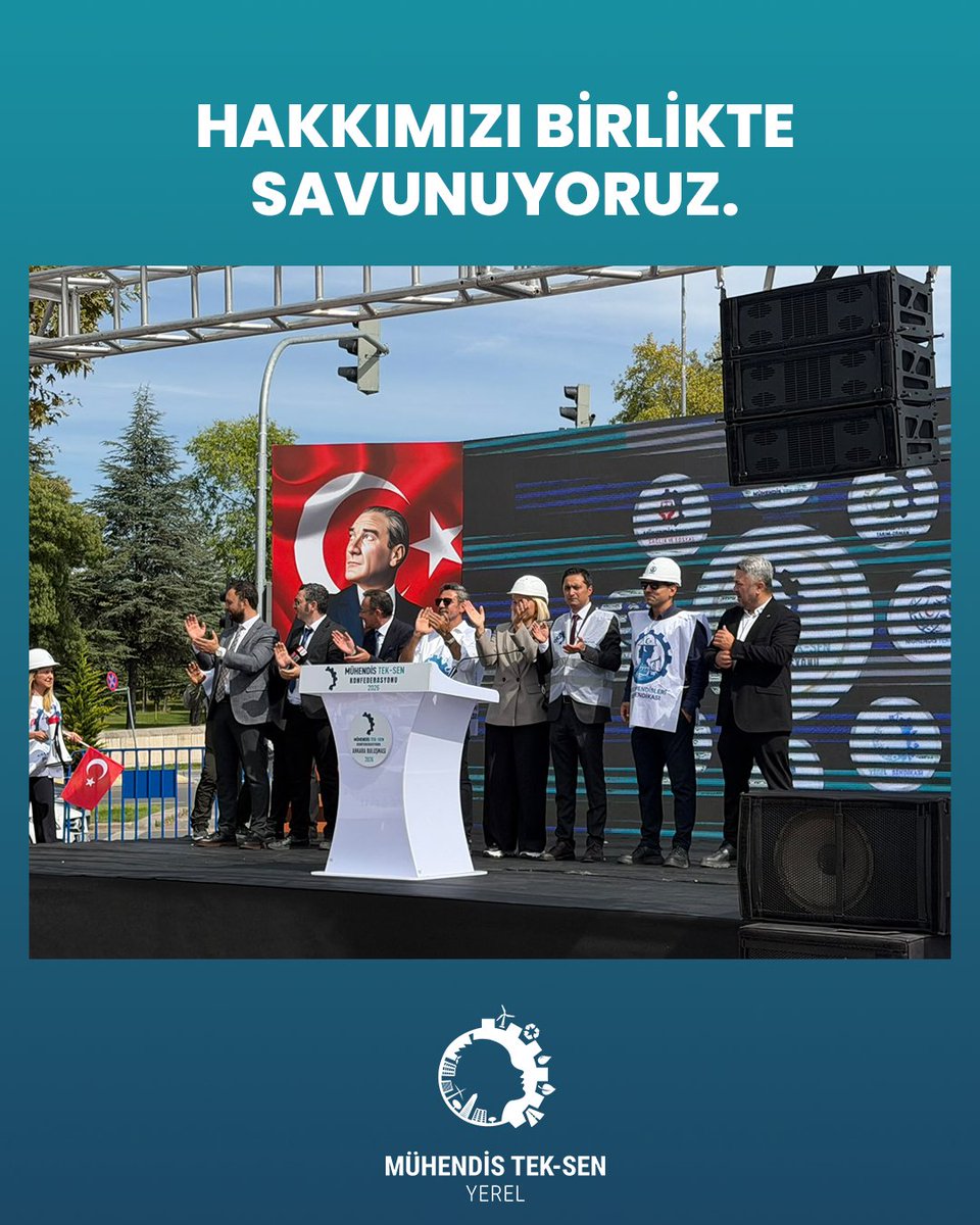 MuhTekYerelYntm's tweet photo. Şehirleri, o şehirler için emek veren insanlar ayakta tutar. Yerel yönetimlerde görev yapan mühendis, mimar ve teknik personel; güvenli yapıların, işleyen altyapının ve yaşanabilir kentlerin arkasındaki güçtür.
Bugün Anıtpark’ta, emeğimizin karşılığını ve mesleğimizin hak ettiği değeri talep etmek için bir araya geldik. Eriyen maaşlara, görmezden gelinen haklarımıza ve mesleki itibarımızın zedelenmesine karşı sesimizi birlikte yükselttik.
Mühendis Tek-Sen Yerel Sendikası olarak adil ücret, liyakat ve güvenceli bir gelecek talebimizi dile getirmeye devam edeceğiz. Çünkü güçlü şehirler, emeği değer gören güçlü teknik kadrolarla kurulur.
Hak verilmez, birlikte alınır!
#MühendisTekSenYerel