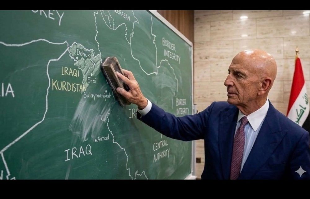 DerDorNews's tweet photo. Yeni hedef peşmerge güçleri!

Tom Barrack, Peşmerge güçlerinin Irak ordusuna entegre edilmesi çağrısında bulundu!

Tom Barrack, Peşmerge güçlerinin Irak ordusuna entegre edilmesinin ve diğer Irak askerleriyle aynı hak ve imkânlardan yararlanmasının “çok iyi bir şey” olacağını söyledi.

Barrack, Irak’taki durumu, Suriye Demokratik Güçleri’nin (SDG) Suriye ordusuna entegre edildiği Suriye’deki durumla karşılaştırdı.
