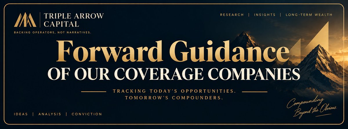 Triplearrowcap's tweet photo. Bharat connect conference forward looking updates of our coverage companies.

Register link for conference: https://t.co/IGUw0Xzi9o

Company wise notes (database of 300 companies): https://t.co/r3DynlLoGT

1. Shree Refrigeration ltd: 
-40% top-line guidance for next 2.5 years, will be needing capex after that.
-Ebitda improvement from 21% to 27% in next 1-2 years on back-drop of Spare parts/services revenue to scale from 7% to 15%-20%
-Working capital days to go down from 370 days in Fy26 to 325 days in Fy27 and eventually below 250 days in 3-5 years
-Order book growing faster than execution. Projecting 1.5x-2x projected invoicing as target.
-Tie up with SmartDTI (canada) for chip cooling, revenue expected post FY28. (not included in 40% guidance)

2. Indo smc ltd
-Fy27 40% growth guidance (45cr-50cr)
-Current order book 150cr-200cr, deliberately not taking longer orders due to raw material price volatality, accepting only monthly orders and adding price variation clause.
-VCB (Vaccum circuit breaker) approval in pipeline by oct 2026 which is a high margin product.
-Investing in 2000 ton additional machine for utility meter boxes, cable trays & grating volumes.
-QIP planned for capex and working capital
-TAM: 1000cr opportunity in next 3 years

 3. Neetu Yoshi ltd
-Haridwar plant running at 50% capacity, 100% utilisation by Fy27
-20/25 new applications filed for railway parts, RDSO approval expected 1-2 every month
-Pivot to complete wagon manufacturing target 200/month at peak capacity.
-No equity dilution or debt planned for next 2 yrs.
-100% topline cagr and 350cr by FY28 requires RDSO approval, government spending and execution.

4. Bai-kakaji Polymers ltd. 
-1000cr top-line target by Fy29 but guidance for FY27 20%-25%, majority of scaling in FY28
-150cr post IPO capex going on, 50% already complete, funded through 70% debt and 30% equity, full commissioning by Dec'26
-After capex fully operational, expecting 50%-50% contribution from rigid & flexible packaging.
-P&G audit pending for medical-line packaging approval, this product commands Rs. 300/400 premium over standard packaging, can result in accelerating margins.
-Companies complies with EPR rules & does not see no near-term substitute threat to plasting in F&B.

#indosmc #neetuyoshi #baikakajipolymers #shreerefrigeration