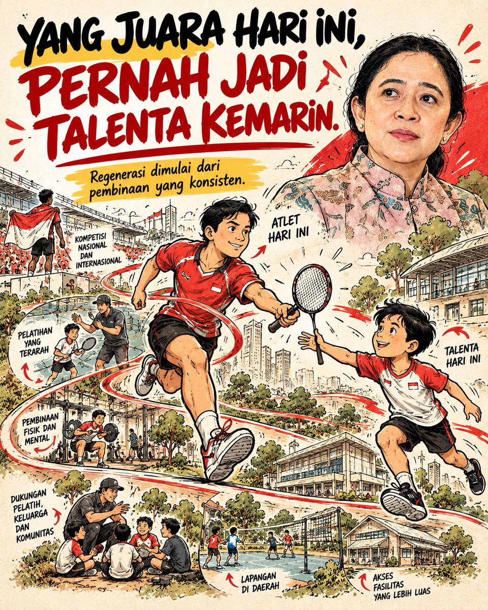 BriannaKai51598's tweet photo. Yang juara hari ini, pernah jadi talenta kemarin, regenerasi atlet dimulai dari pembinaan yang konsisten dan berkelanjutan demi melahirkan calon juara masa depan. #puanku #puankoe #puanmhrn #puanmaharani https://t.co/9U9NkfW4p8