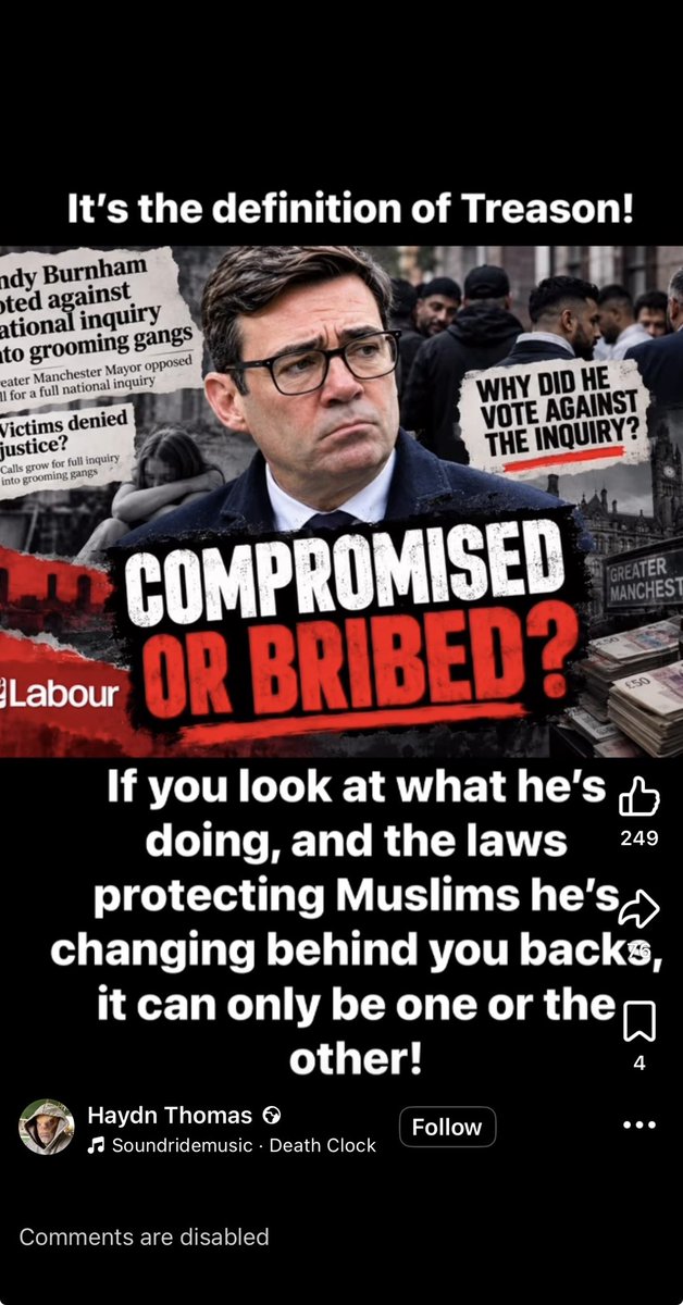 ArthurMackjle's tweet photo. @InTheTrenchesUK Bumhams a FABIAN, so what spouts out his infected mouth is what he wants to sell you. He’s one of many in Liebour who wants to see the Marxist Communist takeover. https://t.co/D0l8WoSdx1