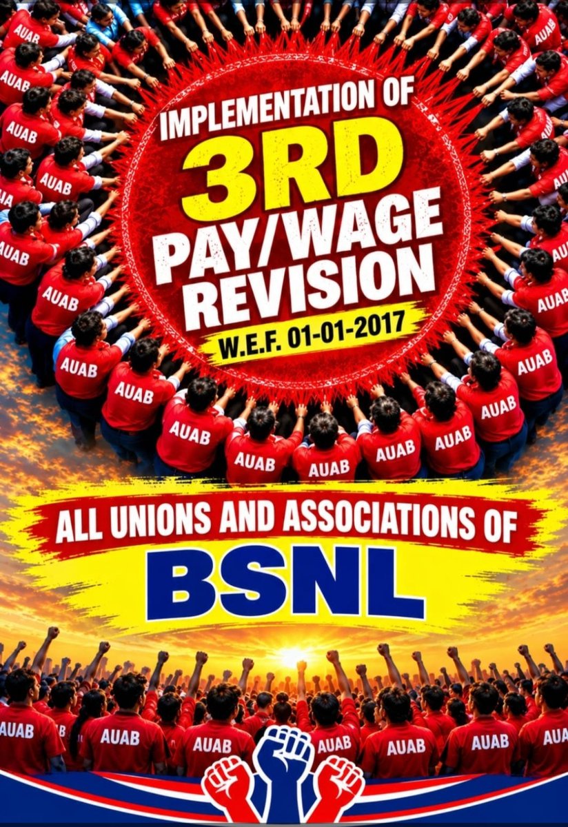 Abhimanyu117661's tweet photo. #Remove_Affordability_Clause
#3rdPRC_BSNL
Relax the affordability clause. Settle wage revision of BSNL employees immediately. It is now or never.
@JM_Scindia
@PemmasaniOnX 
@PMOIndia 
@DoT_India 
@narendramodi 
@AUAB5564
@CMDBSNL https://t.co/hAvNasbiAR
