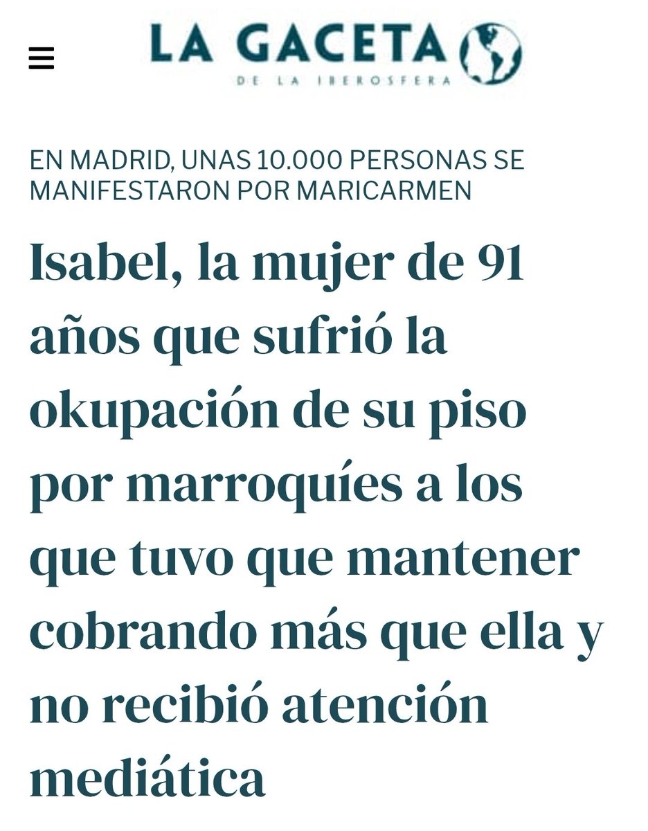 Azor1960's tweet photo. Isabel, una anciana de 91 años fue desahuciada a la fuerza por okupas marroquíes que cobraban más que ella.

Ha pasado un auténtico calvario de cuatro años. Nadie se hizo eco de este incidente

Está claro que el Ministerio de "Igualdad" fomenta la desigualdad
😠 https://t.co/JP8mvnhwkT
