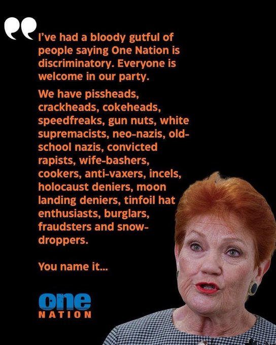 Mark63592233702's tweet photo. @OneNationAus https://t.co/Mcv7kWqvcG