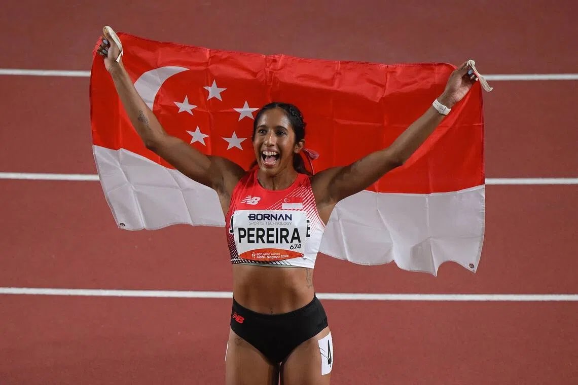 agarcialopezl's tweet photo. Warm congratulations to Shanti Pereira on her outstanding victory in the women’s 200m at the Asian Games. 🇸🇬🥇

A remarkable achievement and a moment of great significance for Singaporean sport. 🏃🏽‍♀️ https://t.co/GMuaZ3p51E