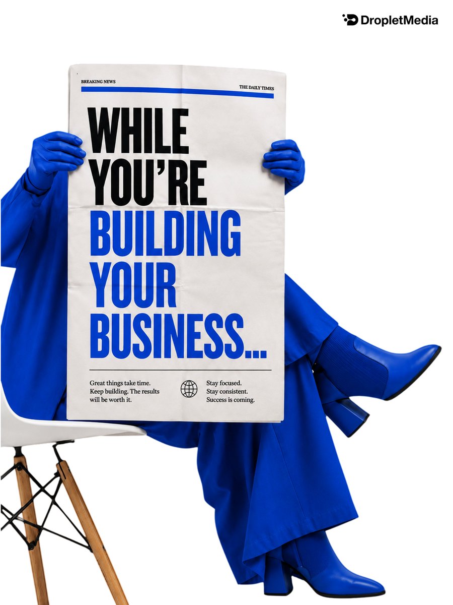 DropletMedia_'s tweet photo. Great things take time, so keep building—the results will be worth it! Stay focused, stay consistent, and remember that success is on its way. 💼✨   #BusinessGrowth #EntrepreneurMindset #StayConsistent #BuildYourEmpire #DropletMedia #BusinessTips https://t.co/wETd3TLM0j
