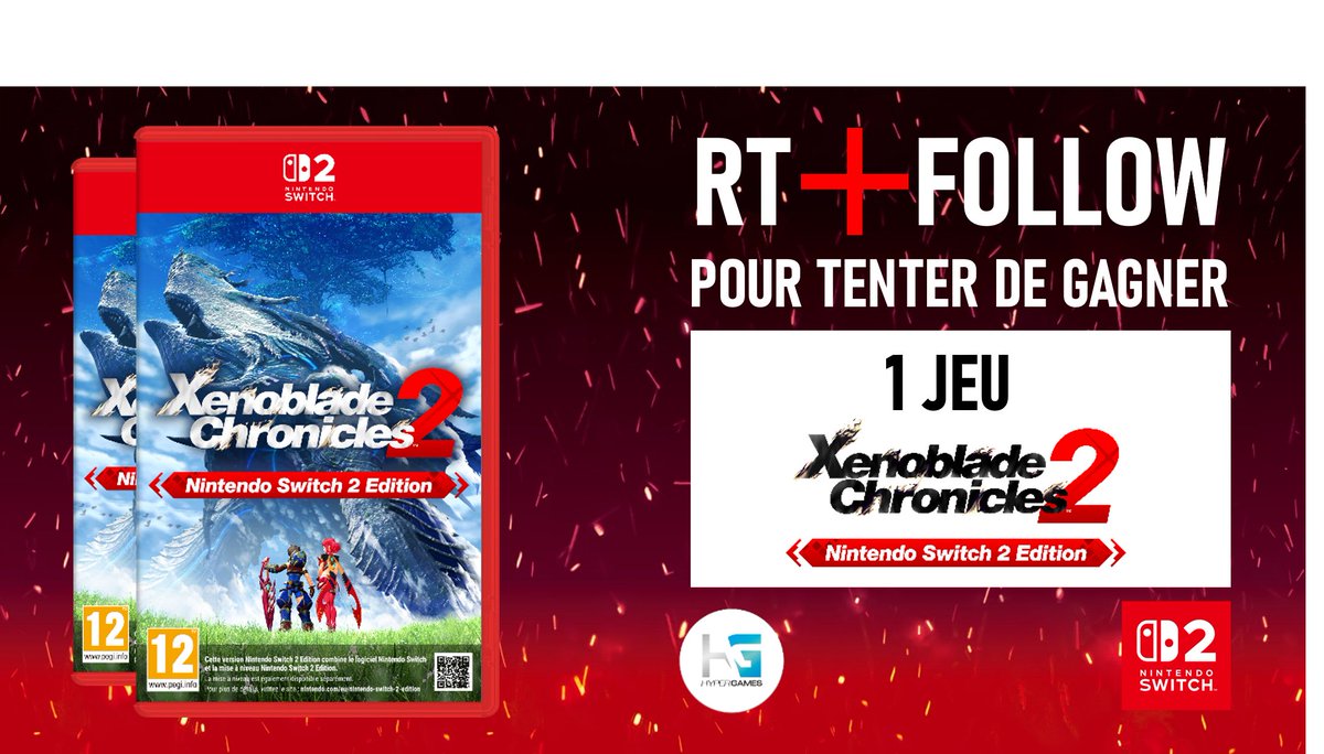 HypergamesA's tweet photo. #concours  

Tentez de remporter le jeu Xenoblade Chronicles 2 - Nintendo Switch 2 Edition ! 

Pour participer :  
➡️RT+Follow @HypergamesA 
➡️Like+Commente avec le #xenoblade

TAS le 08/10 
1 Gagnant(e)  

Règlement : https://t.co/q9FhzntO3j https://t.co/iFBizaLkG1