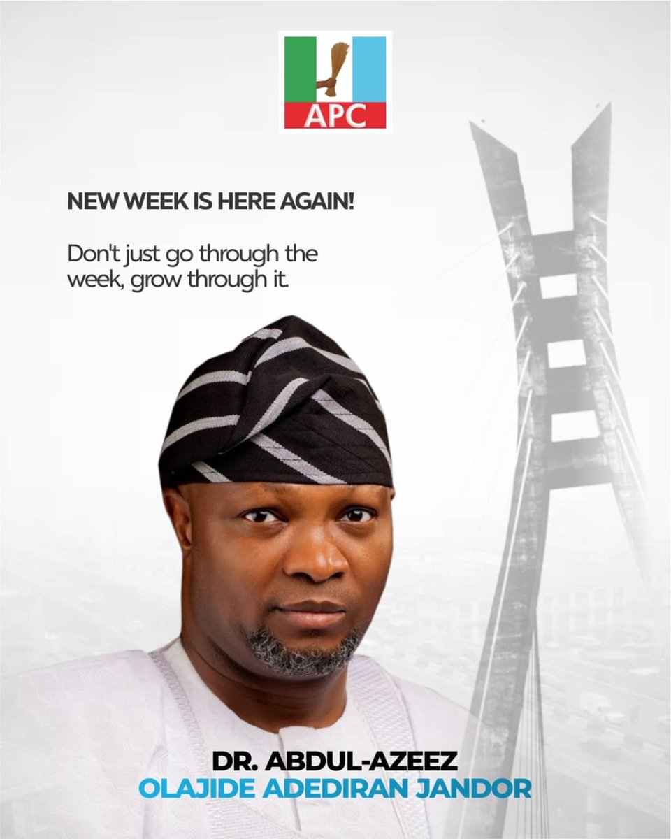 lagosforlagos's tweet photo. _NEW WEEK IS HERE AGAIN !_ 

Don't just go through the week, grow through it.

#JANDORofLagos #MondayMotivation #NewWeek #GrowThroughIt #MindsetMatters
#Lagos4Lagos#ItIsTime
 #KeepPushing #LaFunkky https://t.co/YxF0ZQf3ug