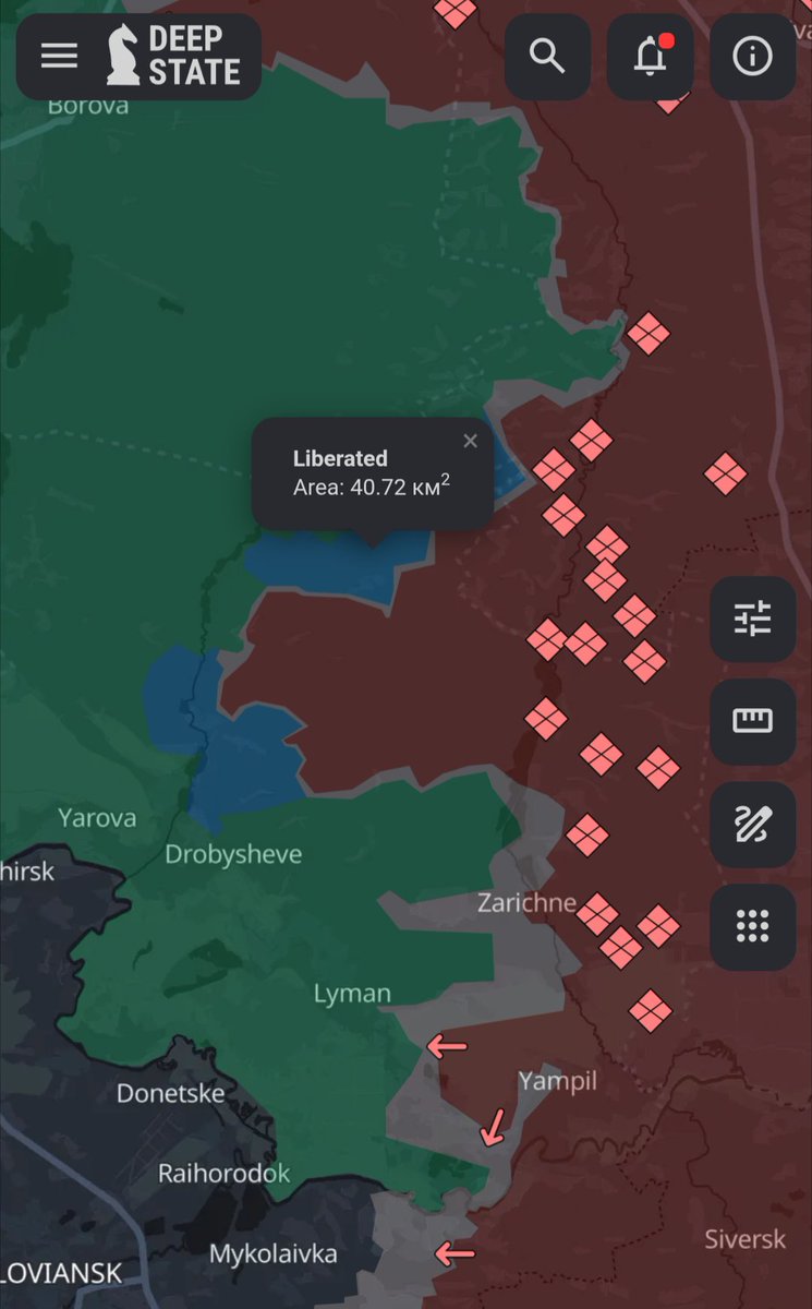 markito0171's tweet photo. 🇺🇦-forces recaptured more ground in the #Lyman section
#OperationVivaldi map update https://t.co/dX5WcEea7T