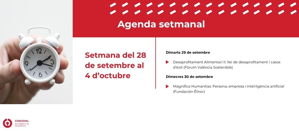concoval's tweet photo. 🌥️ Bon dia! Ja esta ací l'agenda cooperativa d'aquesta setmana. Per a conéixer més informació, podeu consultar l'agenda en la nostra web 📷https://t.co/eSsXQxl3OZ #cooperarsuma #cooperativismo #cooperativisme #cooperativismevalencia #CoopV https://t.co/x6CmF5NBP0