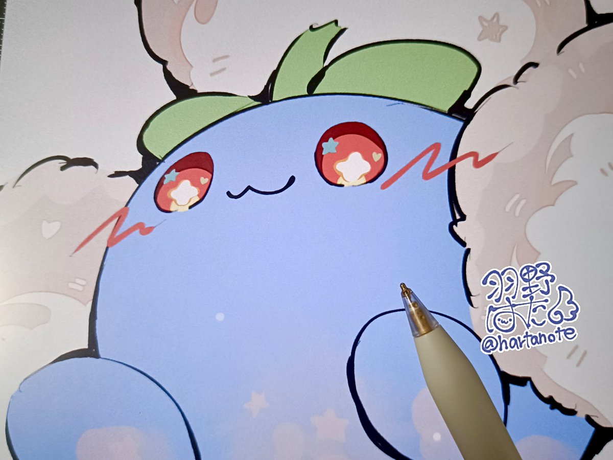 hartanote's tweet photo. ワタッコ描いてる◌•⩊•◌ https://t.co/VupAWg4XzF