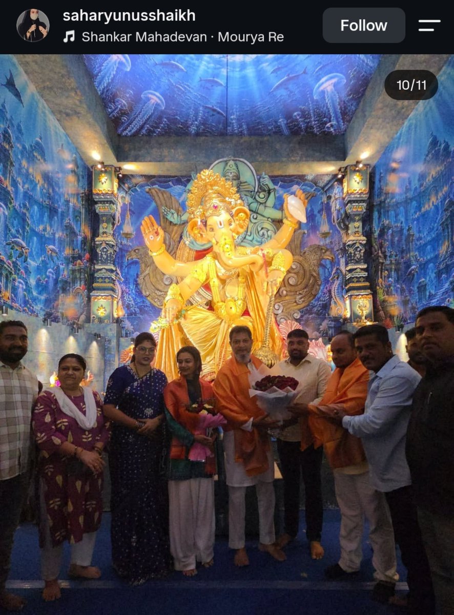 Viglnthindutva's tweet photo. Sahar Yunus Shaikh AIMIM, stated in a victory speech in January 2026 that she wanted to “paint Mumbra green” within the next five years

Turns out she herself got painted saffron 

Muslims started abusing her and saying bad about her so she turned the comments off 😭 https://t.co/UpL3wbm0aE