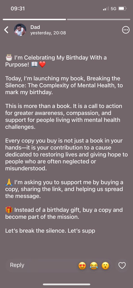 EhisOjeks's tweet photo. happy birthday to the best dad i could ever wish for!
the kind of father u look up to and say, yes i want to be like him when i grow up
i love you so much dad❤️❤️

if 3000# isn’t too much for u, please click the link to buy his book on mental health, it would make his day❤️
https://t.co/Avj1fKMoQ5