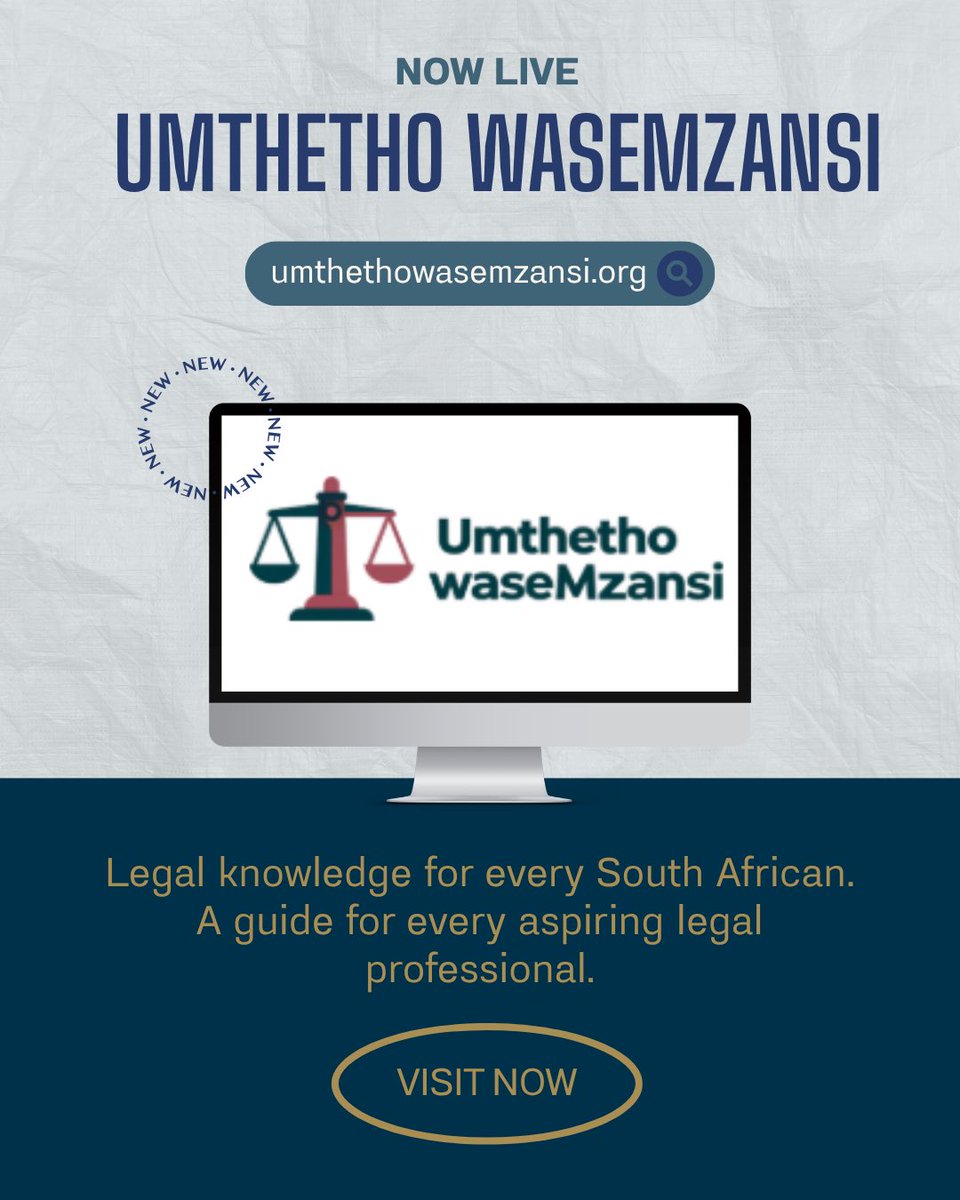 okayzinhle's tweet photo. Umthetho waseMzansi is officially live. ⚖️
I created Umthetho waseMzansi to make legal knowledge easier for South Africans to access, understand and use, while also providing aspiring legal practitioners with helpful resources for exploring legal career paths and preparing - https://t.co/fm6mSME41b