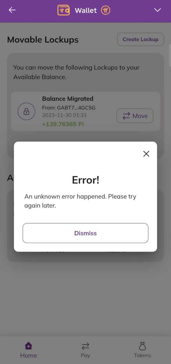 HistoryPiNews's tweet photo. 🚨 Pi Lockup Issue!

My 139.76 Pi lockup expired on Sept 27, but I still get an “Unknown Error” when moving it. Even with 1.17 Pi available, it fails.

@PiCoreTeam Any solution? Is anyone else facing this?

#PiNetwork #PiWallet #Picoin https://t.co/UaZqG6cYgJ
