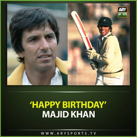 Asad_Umar's tweet photo. 80th birthday today of the great majid khan. He was my first cricket hero starting with his 158 at MCG in 1972 against an Australian attack including Lillee & Thompson. Was lucky to be in the stadium in karachi when majid became only the 2nd batsman after bradman to score a century before lunch on 1st day of a test. Wish him continued good health and a long life