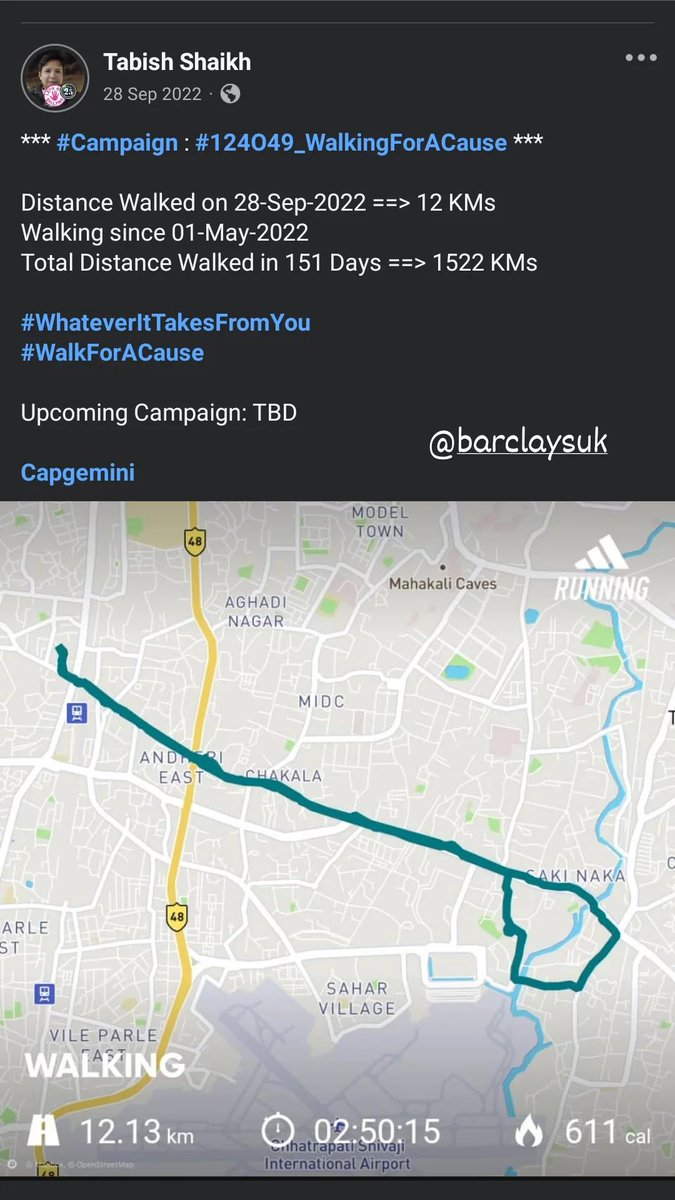 TabishSk21's tweet photo. #Campaign : #124O49_WalkingForACause 

* Indoor activity due to rains *

Distance Walked on 28-Sep-2025 ==> 15 KMs
Walking since 01-May-2022
Total Distance Walked in 1247 Days ==> 12695 KMs

#WhateverItTakesFromYou
#WalkForACause

 #124O49_WalkingToInfosys_PR 

@NTTDATA 
#NTTDATA https://t.co/WCamkLUvYz